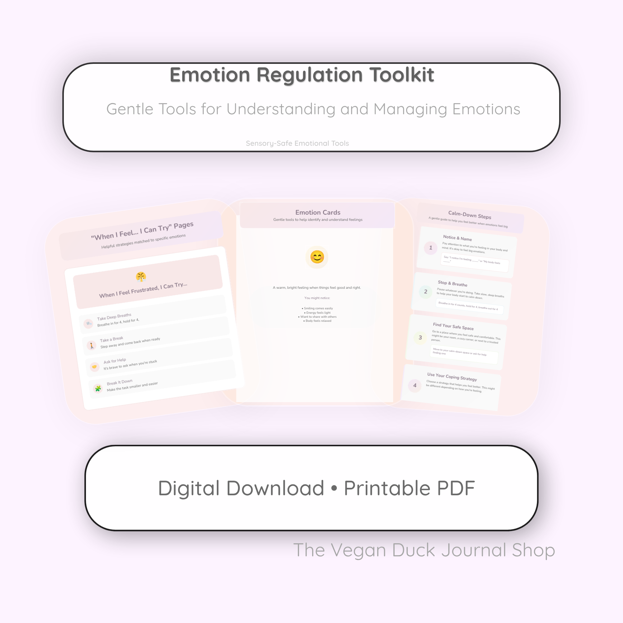 Emotion Regulation Toolkit – Pastel Edition