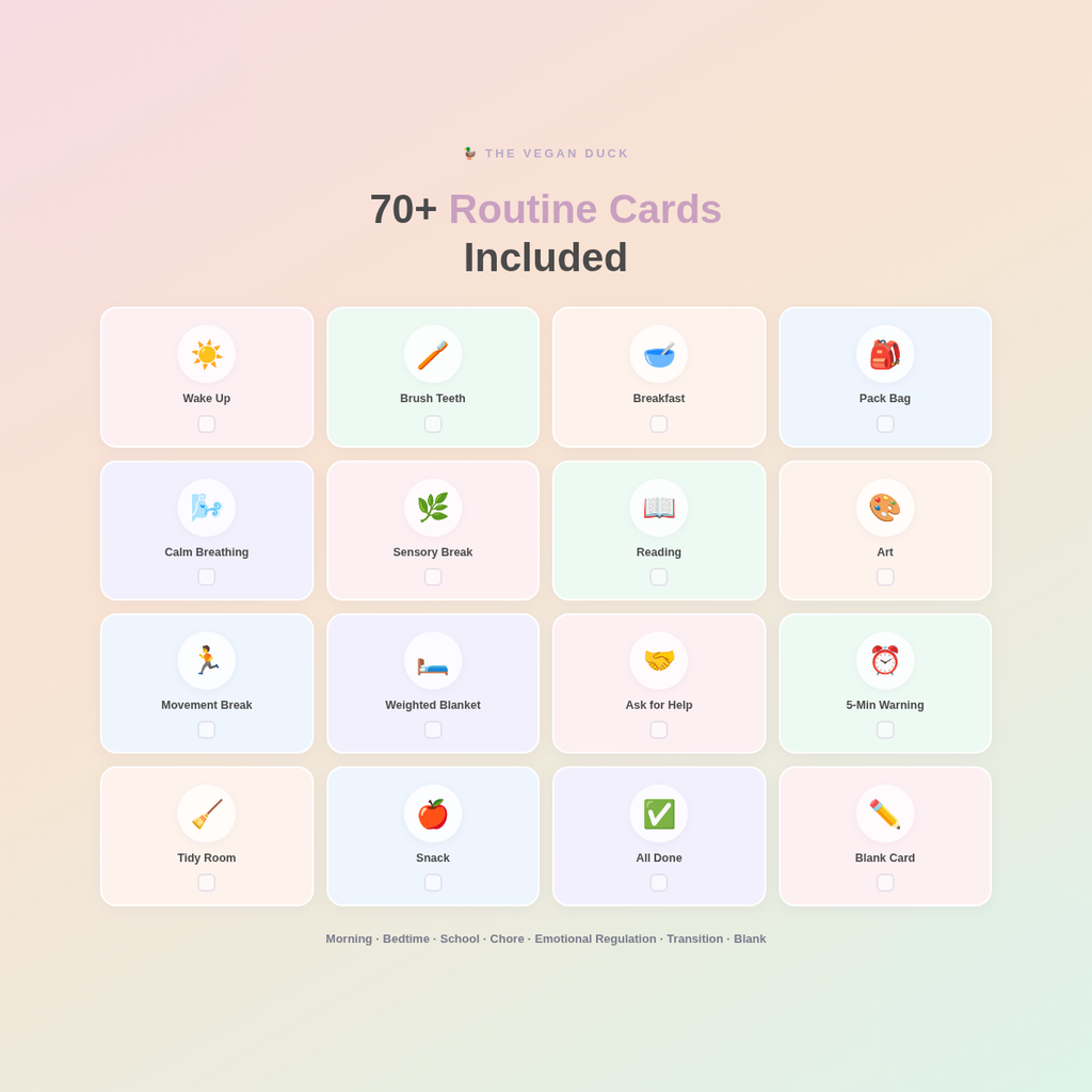 Visual Schedule + Routine Board System (Sensory‑Safe Printable for Neurodivergent Kids)